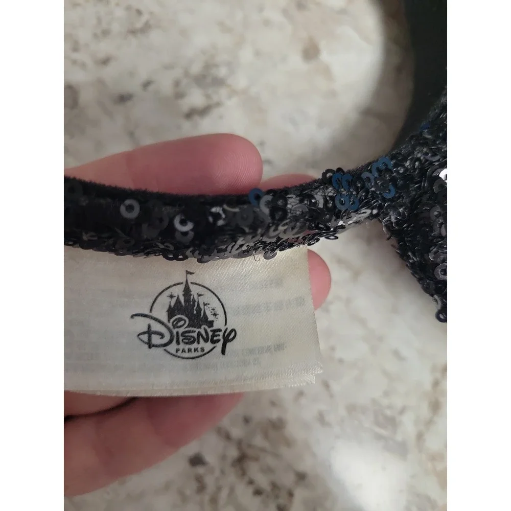 Disney Parks Pride Collection Rainbow Bow Black Sequin Minnie Mouse Ears